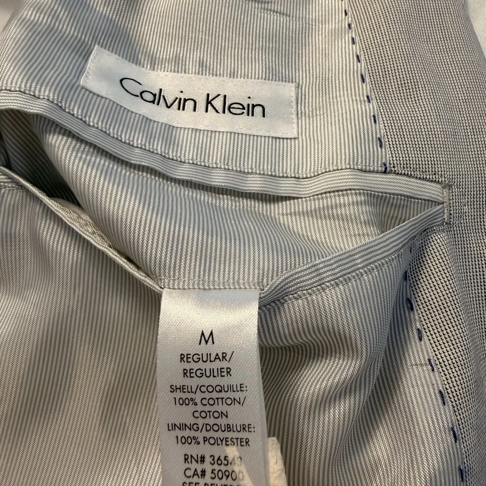 Calvin Klein Light Gray Single-Breasted Blazer